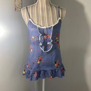 Jack by BB Dakota Blue Floral Tank